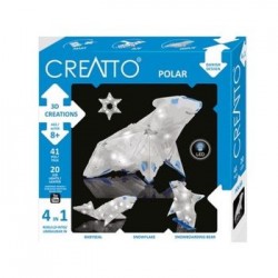 KOSMOS 3D ΚΑΤΑΣΚΕΥΗ ΜΕ LED 4 ΣΕ 1 ΠΟΛΙΚΗ ΑΡΚΟΥΔΑ CREATTO